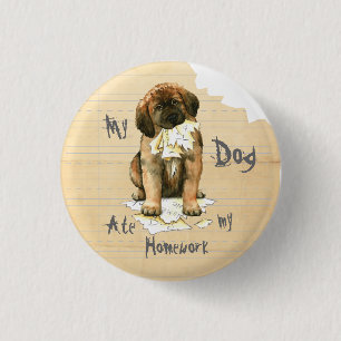 My Leonberger Ate My Homework 3 Cm Round Badge