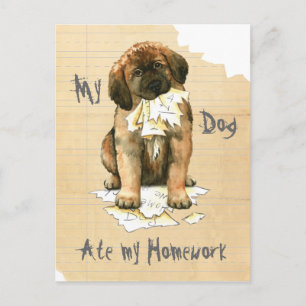 My Leonberger Ate My Homework Postcard