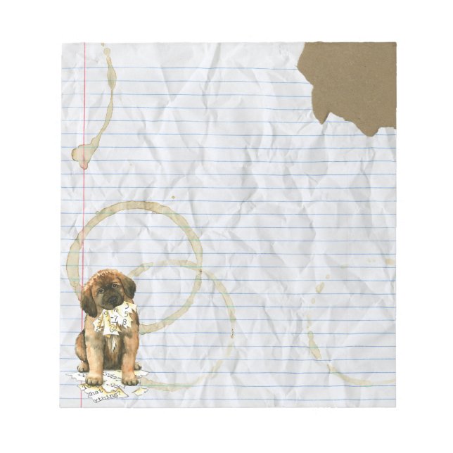 My Leonberger Ate My Lesson Plan Notepad (Front)
