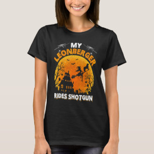 My Leonberger Ride Shotgun Leonberger Dog Hallowe T-Shirt