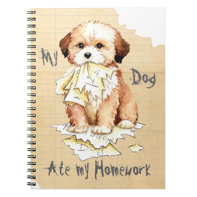 My Lhasa Apso Ate My Homework Notebook (Front)
