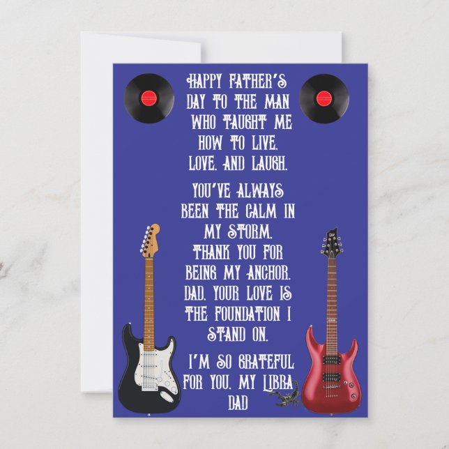 My Libra dad Holiday Card (Front)