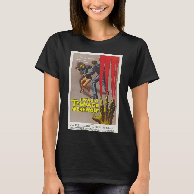 "My Life as a Teenage Werewolf" Horror Movie Shirt (Front)