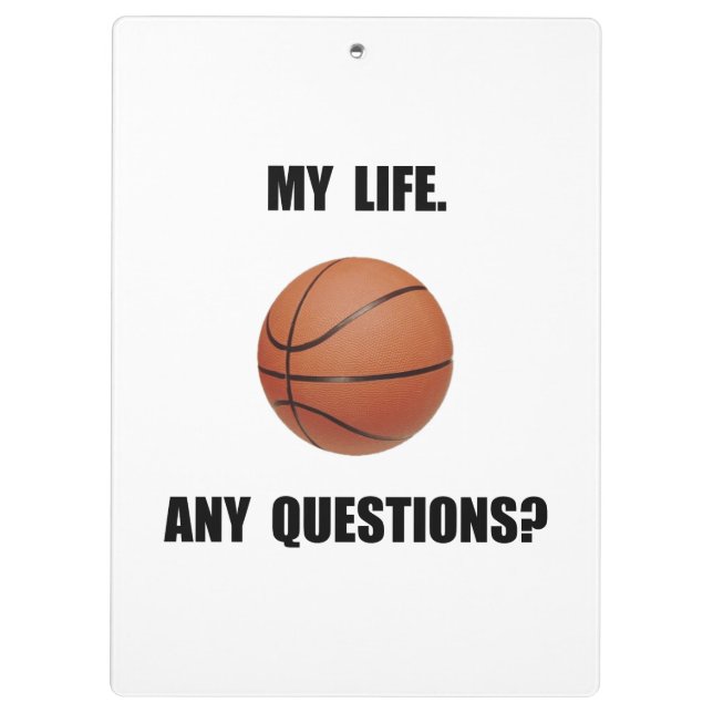 My Life Basketball Clipboard (Back)