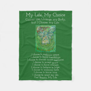 My Life Choice Cancer Angel Chemo Fleece Blanket