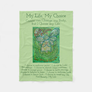 My Life Choice Cancer Poem Soft Fleece Blankets