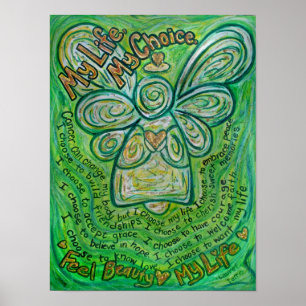 My Life Green Cancer Angel Poster