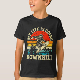 My Life Is Going Downhill Funny Retro Snowboarding T-Shirt