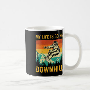 My Life Is Going Downhill - Snowboarder Snowboardi Coffee Mug