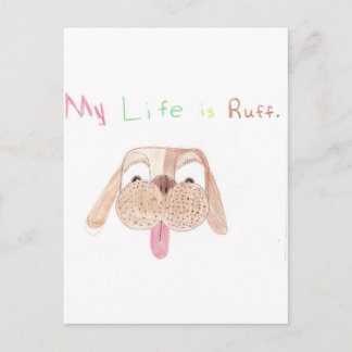 My Life is Ruff. Postcard