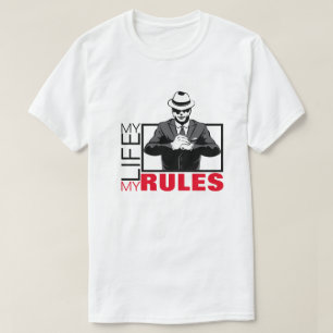 My life my rules red and black gangster T-Shirt