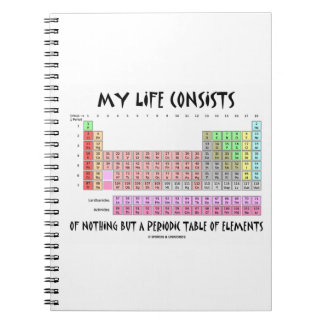 My Life Nothing But Periodic Table Of Elements Notebook