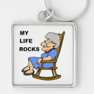 MY LIFE ROCKS KEY RING