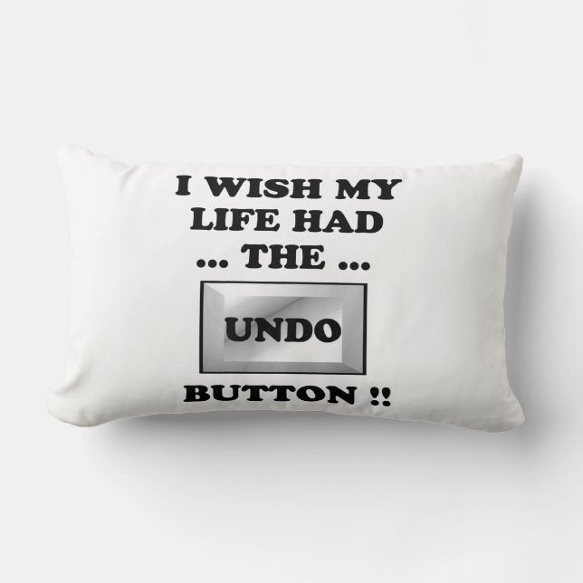 My Life with Undo Button Lumbar Cushion (Front)