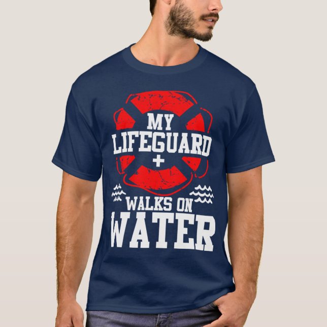 My Lifeguard Walks on Water Christian Jesus Funn f T-Shirt (Front)