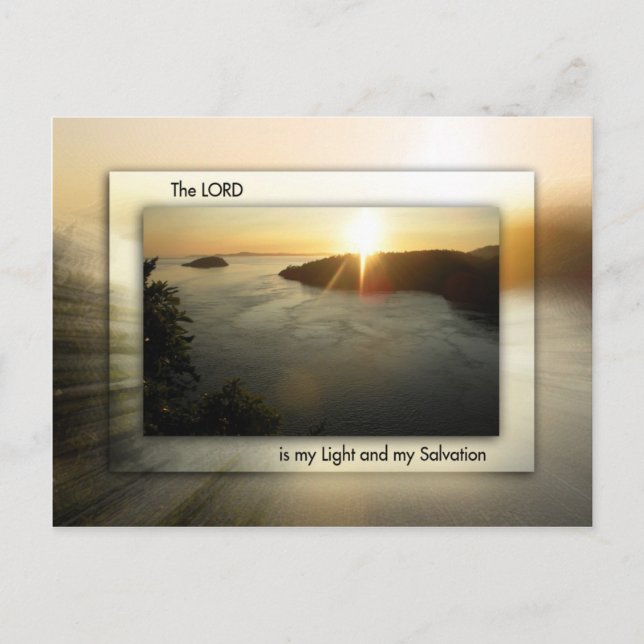 My Light and My Salvation Postcard (Front)