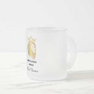 My Lion Dad – Golden Lion Father gift for Dad Frosted Glass Coffee Mug