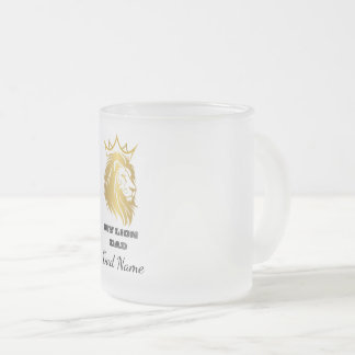 My Lion Dad – Golden Lion Father gift for Dad Frosted Glass Coffee Mug
