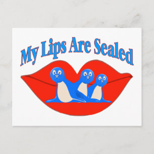 My Lips Are Sealed Postcard