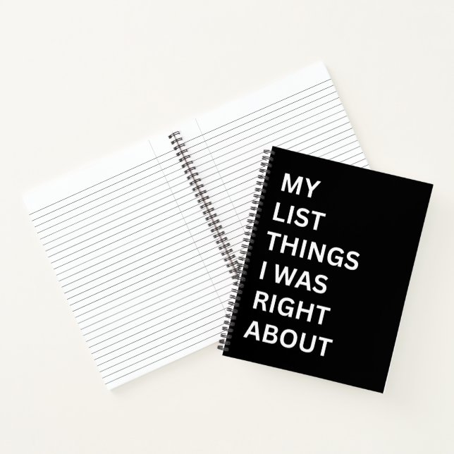  My list of things I was right about notebook gift (Inside)