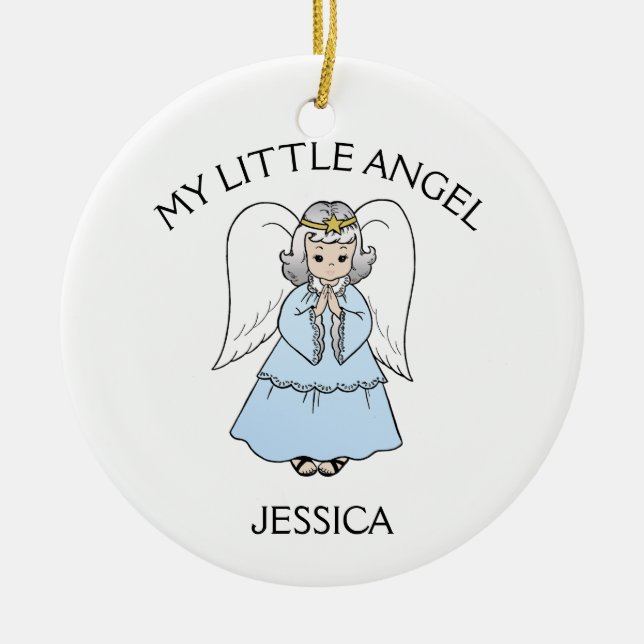 My Little Angel. Ceramic Tree Decoration (Front)