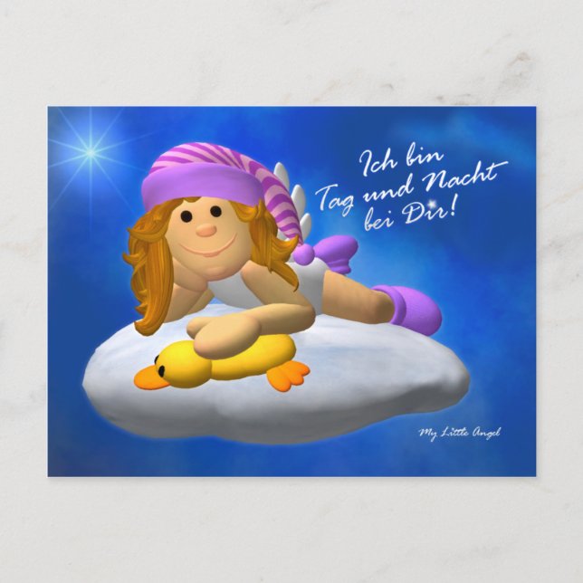 My Little Angel: Tag und Nacht Postcard (Front)