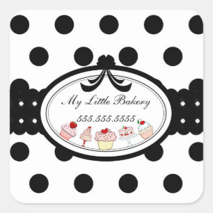 My Little Bakery - Ribbon Square Sticker