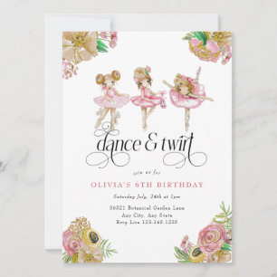 My Little Balerina   Ballet Party Invitation