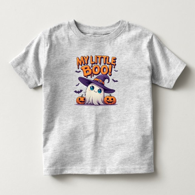 👻🎃 My Little Boo Ghost Witch Tee 🧙‍♀️ (Front)