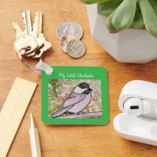 My Little Chickadee Kelly Green Key Ring