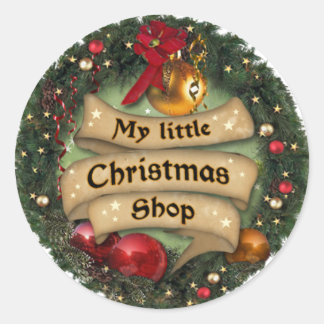 My little Christmas Shop Classic Round Sticker