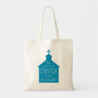 My little church bag blue kid's tote