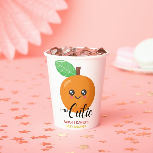 My LITTLE Cutie Clementine Orange Baby  Paper Cups (Insitu)