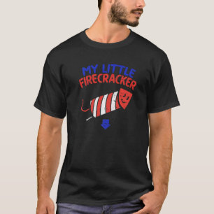 My Little Firecracker Baby Reveal 4th Of July Preg T-Shirt
