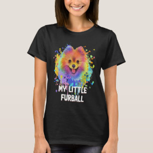 My Little Furball Funny Pomeranian Humour Pom Pom  T-Shirt