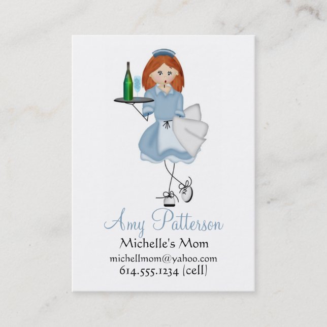 My Little Future Waitress Mummy Cards (Front)