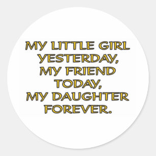 MY LITTLE GIRL CLASSIC ROUND STICKER
