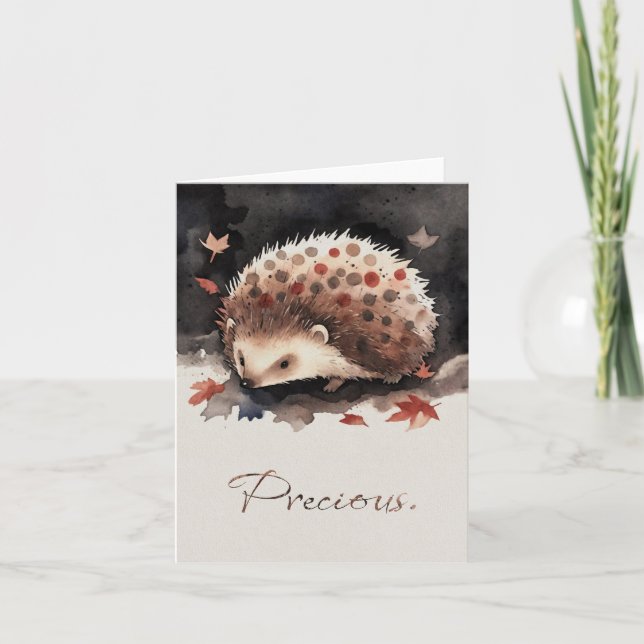My little hedgehog friend "Dwergerl" greeting card (Front)