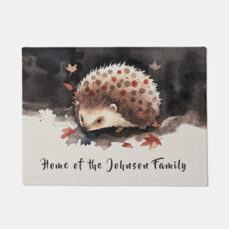 My little hedgehog friend "Dwergerl" own text Doormat