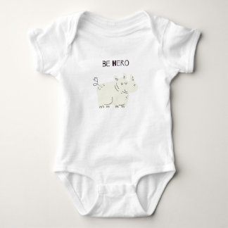 My Little Hippo Hero Baby Bodysuit