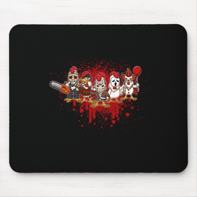 My Little Horror Crew - Halloween Chicken  Mouse Mat (Front)
