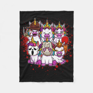 My Little Horror Crew - Halloween Unicorns Fleece Blanket
