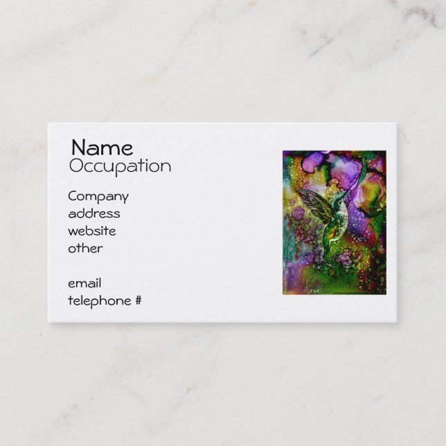 My Little Hummingbird Business Card (Front)