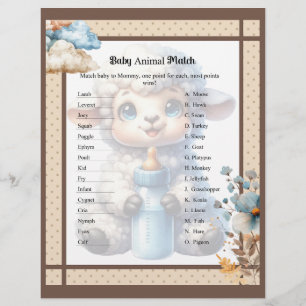 My Little Lamb_ Baby Animal Match Custom Letterhead