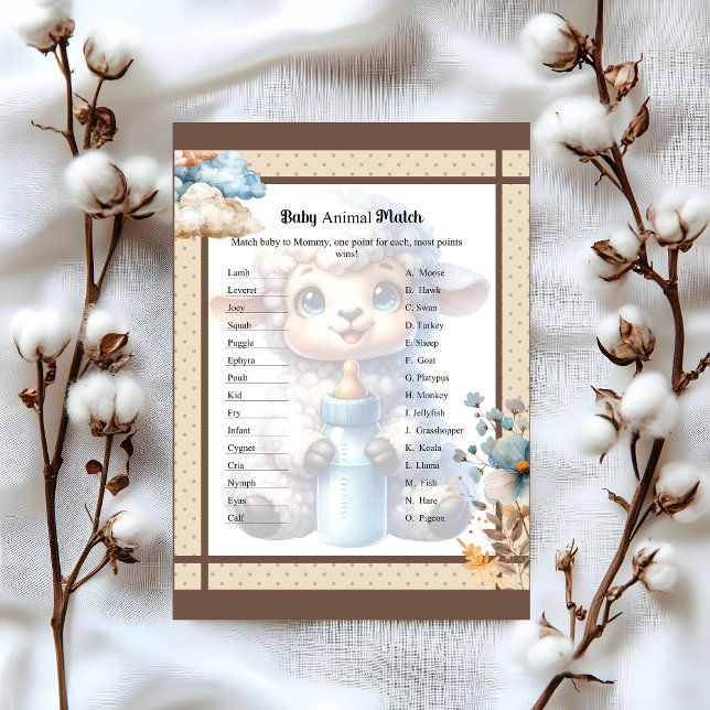 My Little Lamb_ Baby Animal Match Custom Letterhead (Creator Uploaded)
