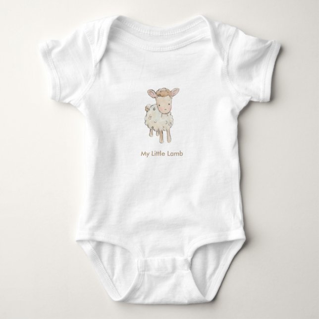 My Little Lamb Baby Bodysuit (Front)