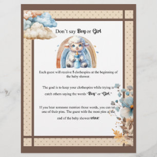 My Little Lamb_  Don't Say Custom Letterhead