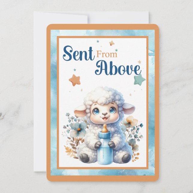 My Little Lamb Invitation (Back)