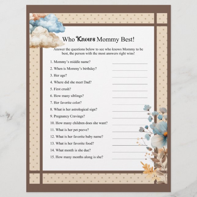 My Little Lamb_  Knows Mummy Best Game Custom Letterhead (Front)