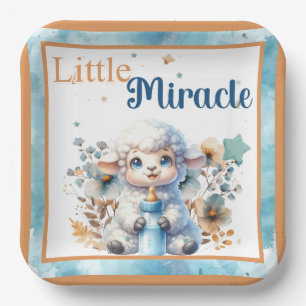 My Little Lamb Paper Plate